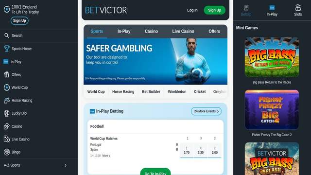 BetVictor casino screenshot